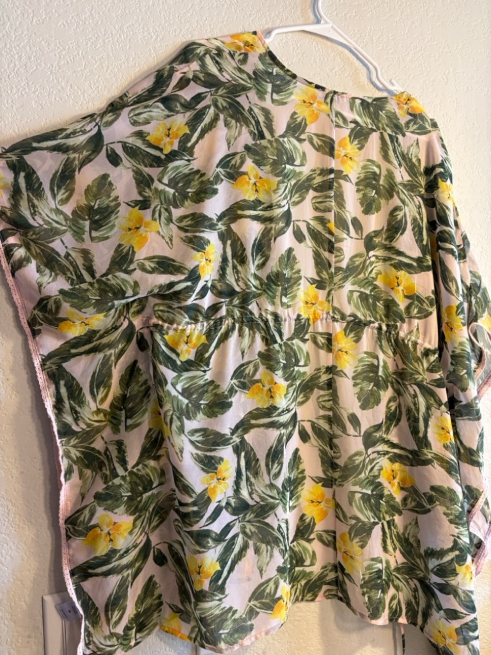 Lily White Floral V-Neck Top in Green & Yellow - Picture 5 of 5